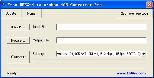 Free MPEG-4 to Archos 405 Converter Pro