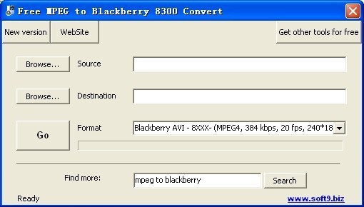 Free MPEG to Blackberry 8300 Convert