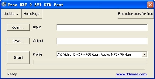Free MXF 2 AVI DVD Fast