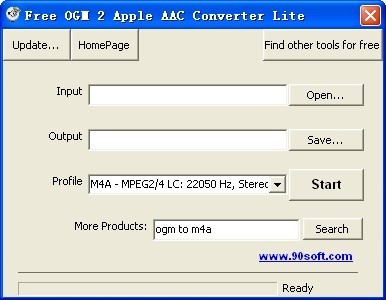 Free OGM 2 Apple AAC Converter Lite
