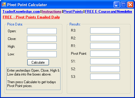 Free Pivot Point Calculator