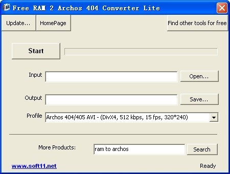 Free RAM 2 Archos 404 Converter Lite