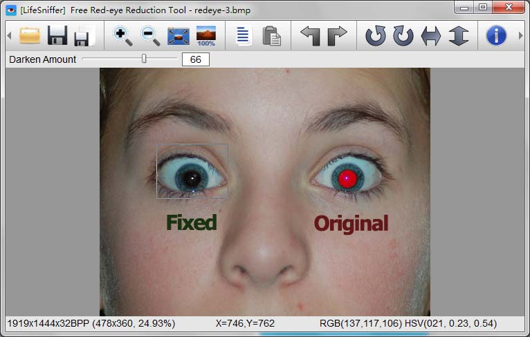 Free Red-eye Reduction Tool