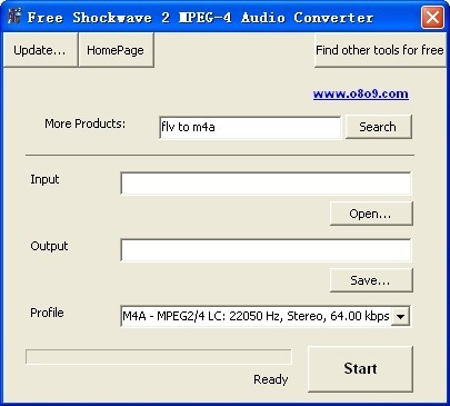 Free Shockwave 2 MPEG-4 Audio Converter
