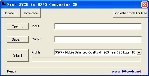 Free SVCD to H263 Converter SE