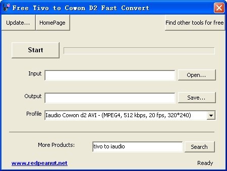 Free Tivo to Cowon D2 Fast Convert