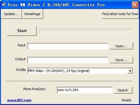 Free WM Video 2 H.264/AVC Converter Pro