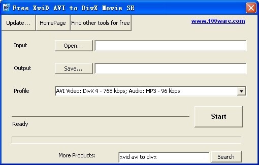 Free XviD AVI to DivX Movie SE