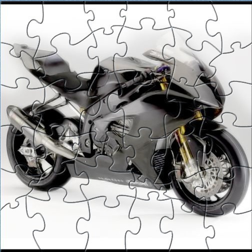 Grey Motorcycle Puzzle