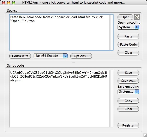 HTML2Any for MacOS X