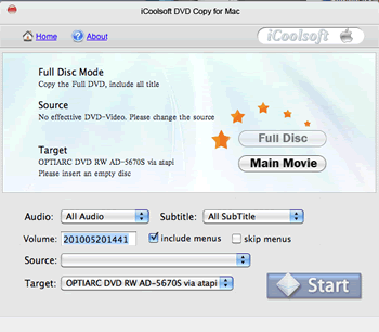 iCoolsoft DVD Copy for Mac
