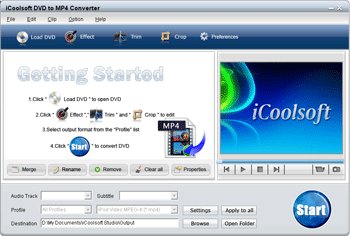 iCoolsoft DVD to MP4 Converter