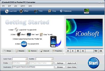 iCoolsoft DVD to Pocket PC Converter