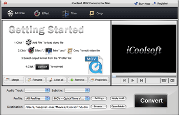 iCoolsoft MOV Converter for Mac