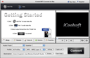 iCoolsoft MP3 Converter for Mac