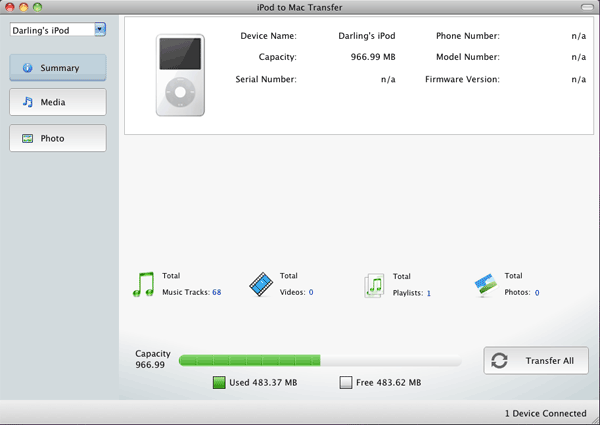 iDeer iPod to Mac Transfer