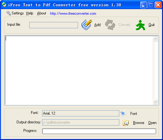 iFree Text to Pdf Converter