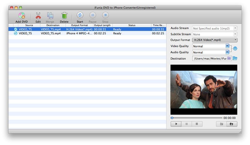 iFunia DVD to iPhone Converter for Mac