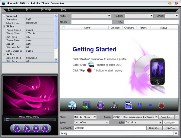 iMacsoft DVD to Mobile Phone Converter