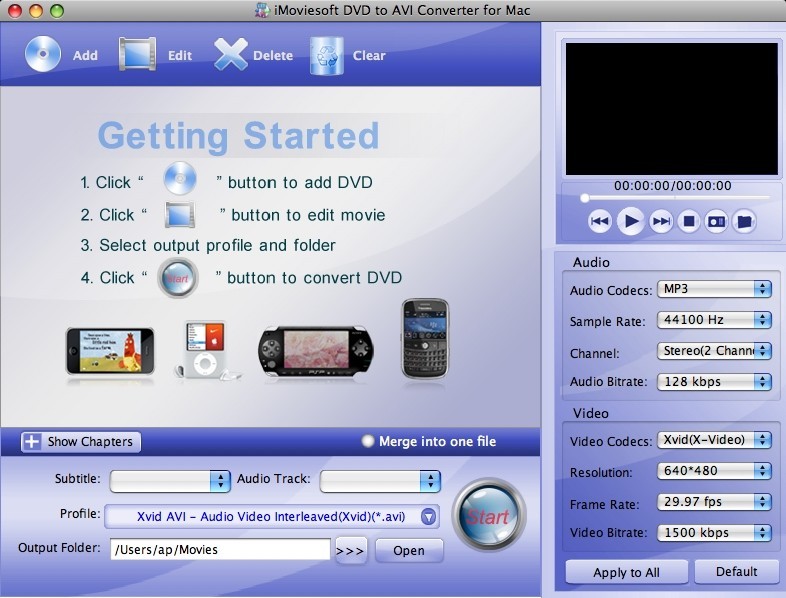 iMoviesoft DVD to AVI Converter for Mac