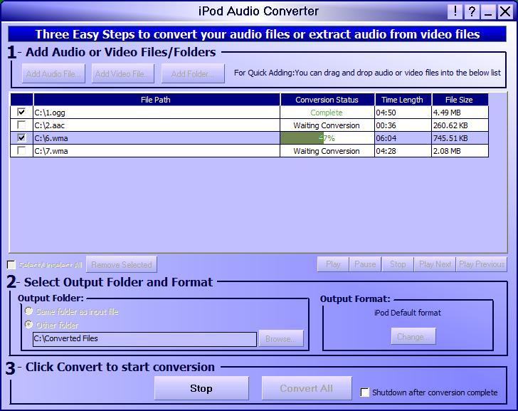 iPodProgram iPod Audio Converter