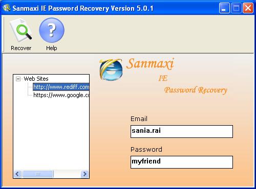 IE password restore tool