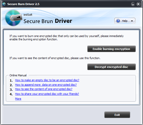 imlSoft Secure Burn Driver