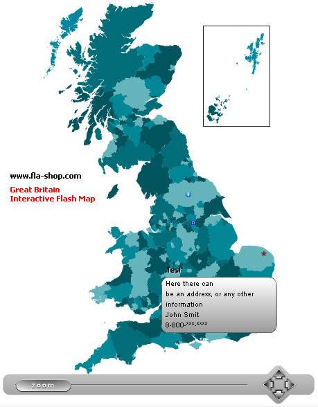 Interactive UK Flash Map