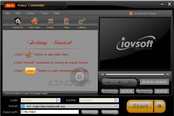 iovSoft AVI Video Converter