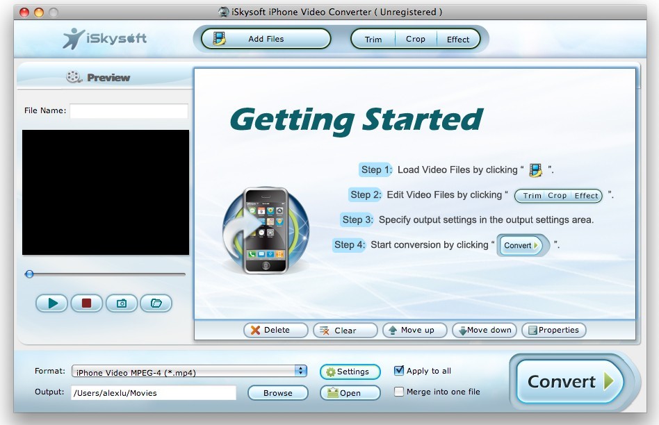 iSkysoft iPhone Video Converter for Mac