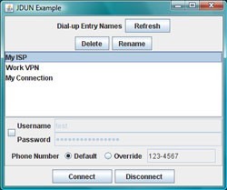 Java Dial-up Networking (DUN) - JDUN
