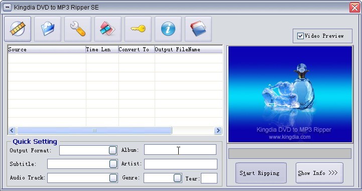 Kingdia DVD to MP3 Ripper
