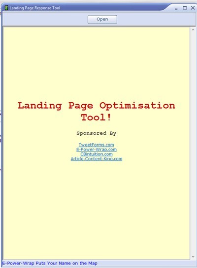 Landing Page Response Tool