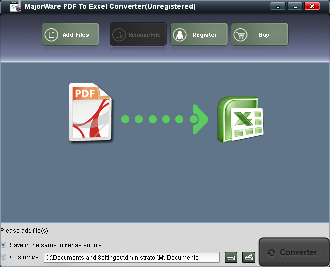 Majorware PDF To Excel Converter