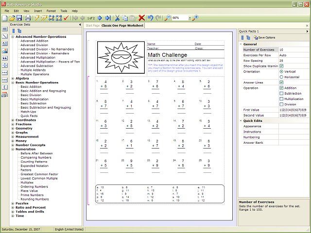 Mathematics Worksheet Factory