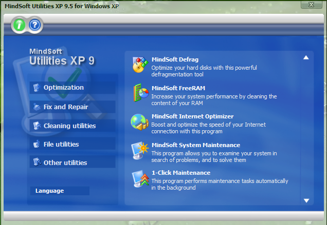 MindSoft Utilities 2008 for Windows XP