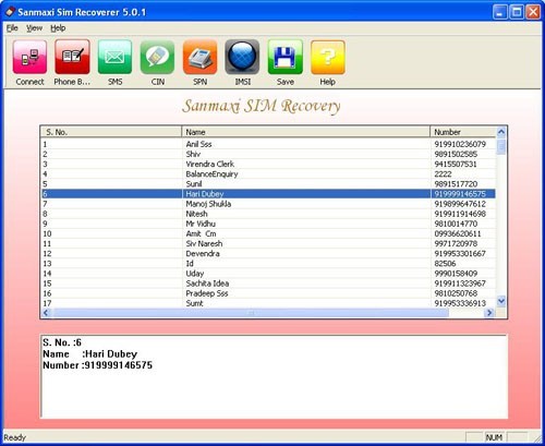 Mobile Phone SIM Card SMS Recovery Tool