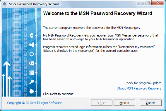 My MSN Password Recovery