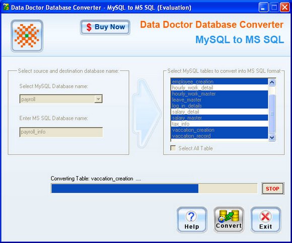 MySQL to Microsoft SQL