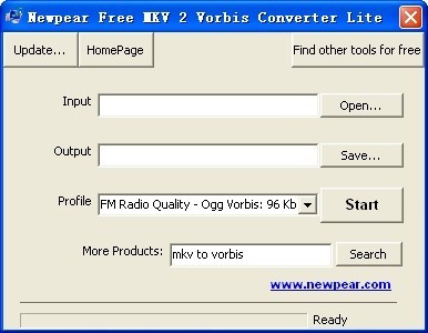 Newpear Free MKV 2 Vorbis Converter Lite