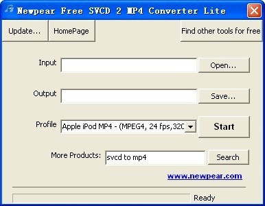 Newpear Free SVCD 2 MP4 Converter Lite