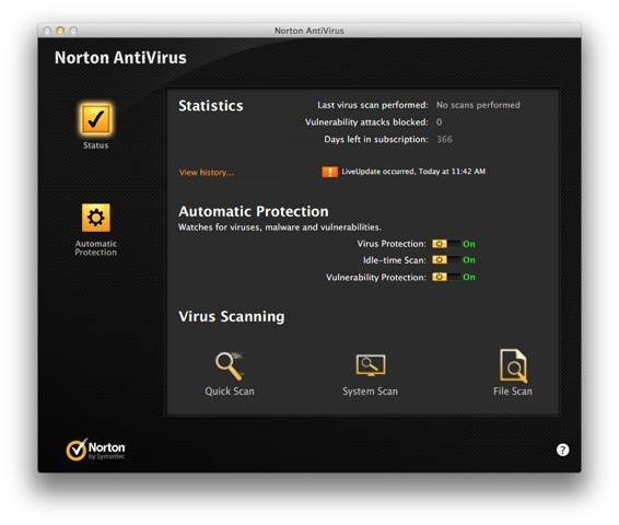 Norton Antivirus for Mac Beta