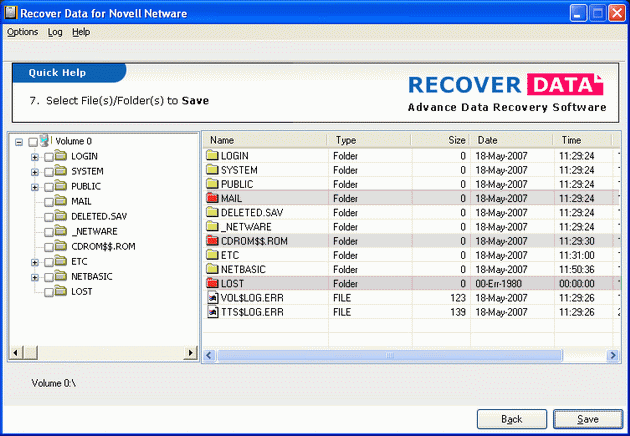 Novell Data Recovery Product