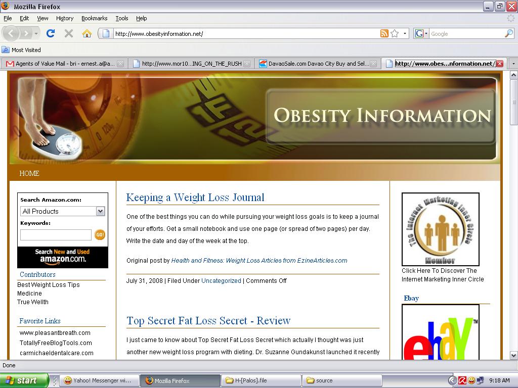 Obesity Inforamtion Ebook
