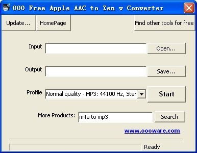 OOO Free Apple AAC to Zen v Converter