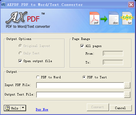 PDF to TXT Word Converter