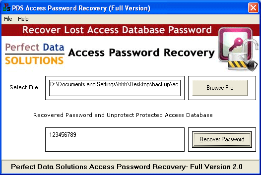 PDS Access Password Recovery Tool
