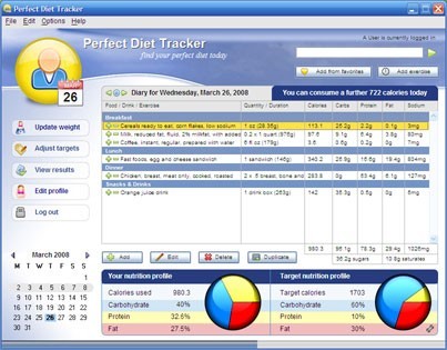 Perfect Diet Tracker (Windows)