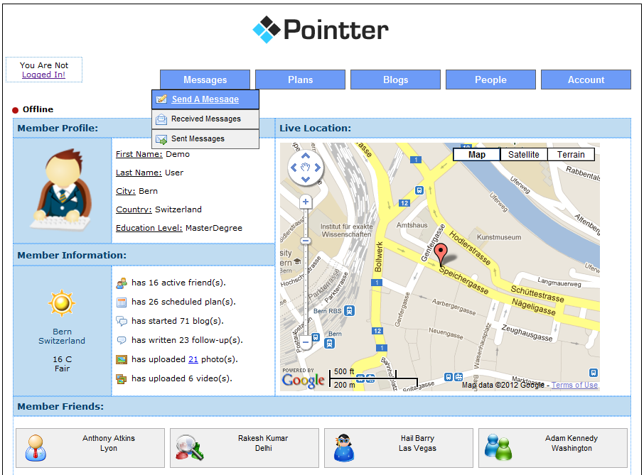 Pointter PHP Micro-Blogging Social Network