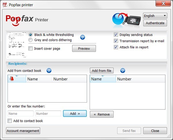 Popfax-printer